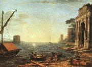 Claude Lorrain A Seaport Norge oil painting reproduction